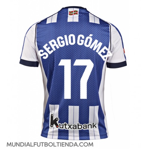Camiseta Real Sociedad Sergio Gomez #17 Primera Equipación Replica 2025-26 mangas cortas Camiseta Real Sociedad Sergio Gomez #17 Primera Equipación Replica 2025-26 mangas cortas